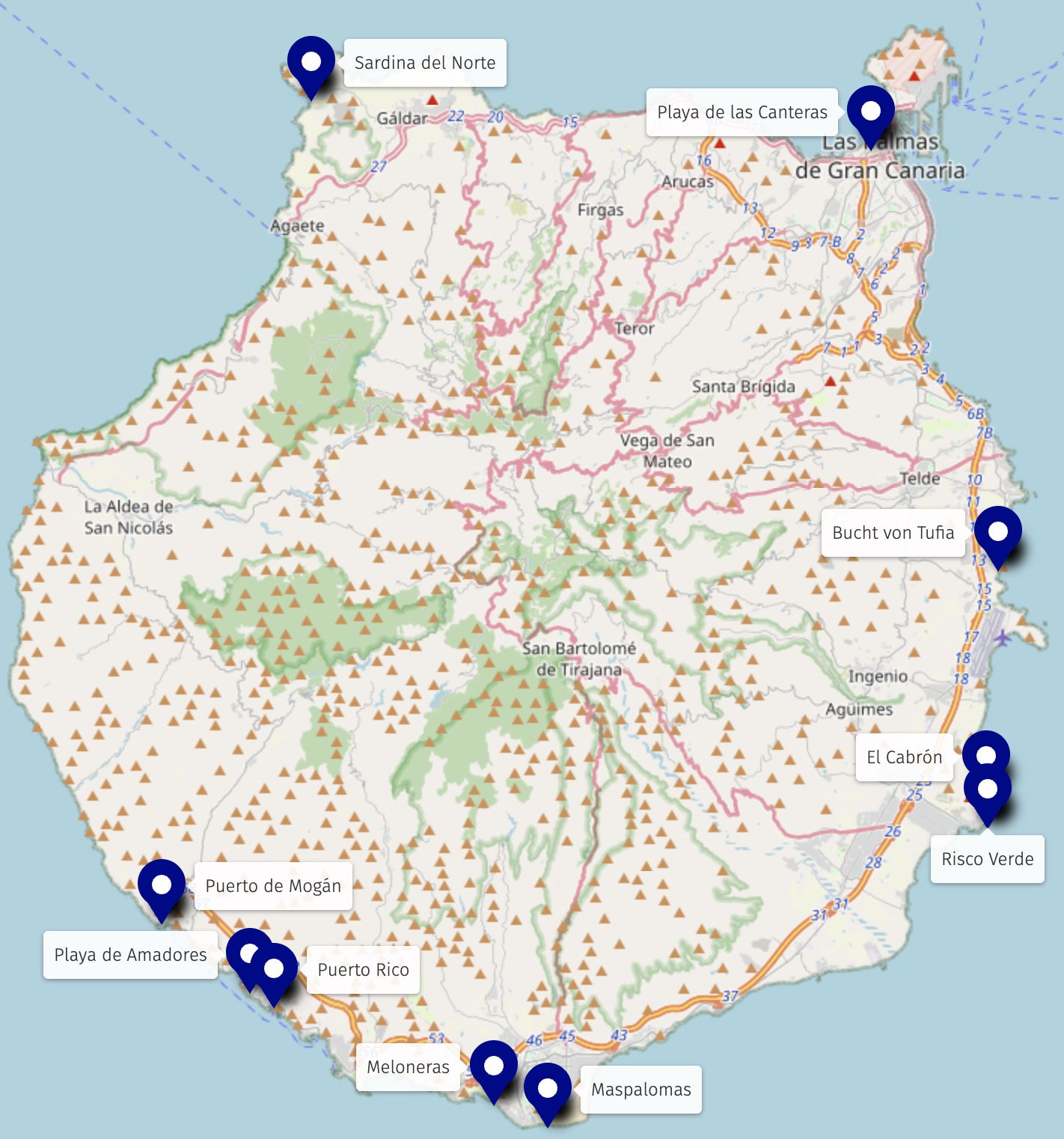 Gran Canaria Schnorcheln: Die besten Spots auf einer Karte