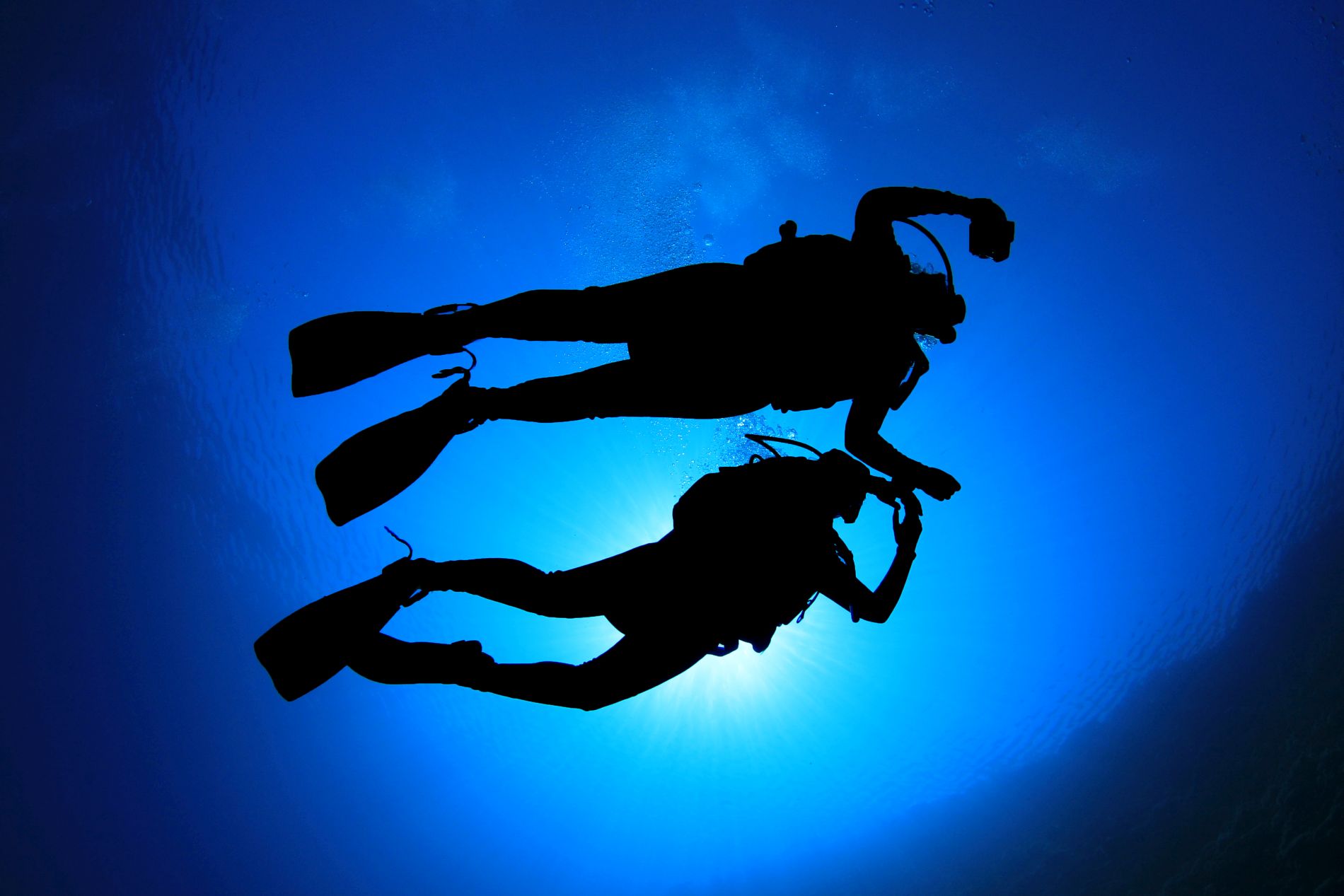 Taucher Paar Auf Gran Canaria